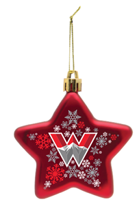 Western Shatter Resistant Star Ornament- Red