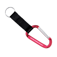 Western Carabiner W/Key Strap - Red