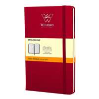 Wcu Silver Embossed Moleskine Ruled - Red