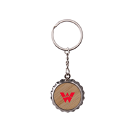 W Wood Bottle Cap Bottle Opener Keytag