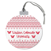 Western Doodle Script Round Shaped Ornament