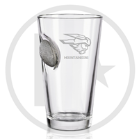 Mountaineer Football Custom Etched Pint Glass