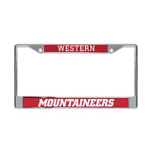 Western Mountaineers Red Acrylic License Plate Frame
