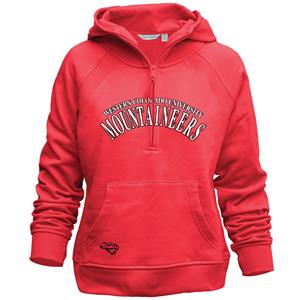 Wcu Ladies Asana 1/2 Zip Hood - Poppy