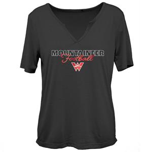 Mountaineers Ladies Dream Football Tee - Black