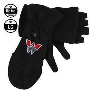Western W Microfleece Flip-Top Mittens Lg