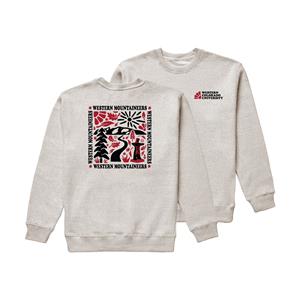 Wcu W Logo Prestige Seaside Crew - Latte