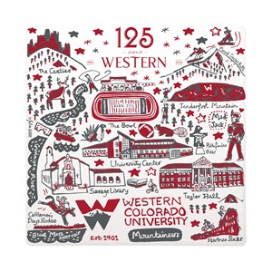 7" Square Absorbent Stone Trivet  - Julia Gash 125 Years Of Western